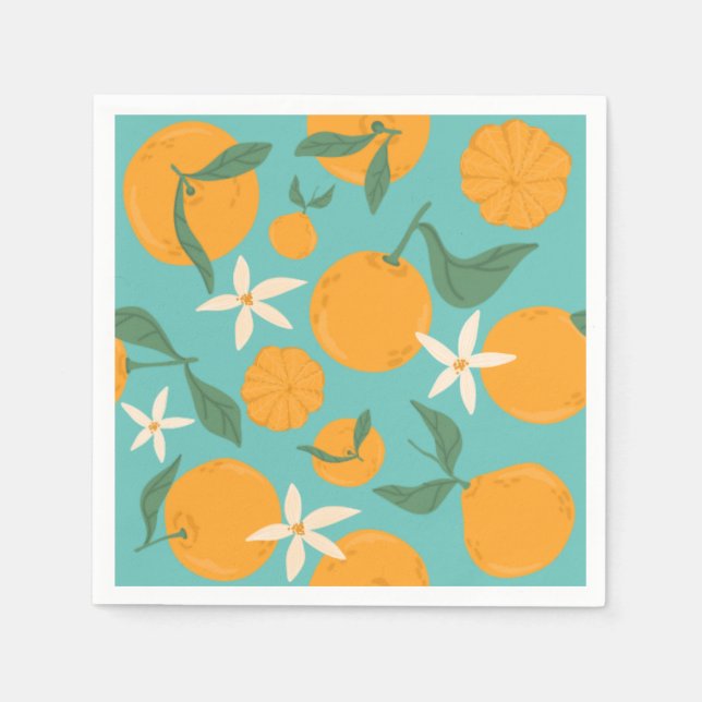 Cutie Orange Mandarin Tangerine Clementine  Napkin (Front)
