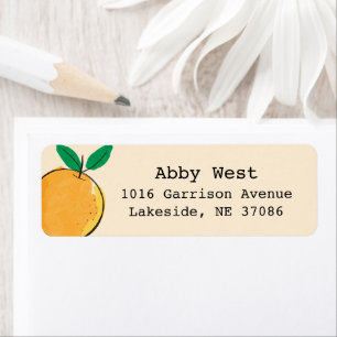 Cutie Orange Return Address Label