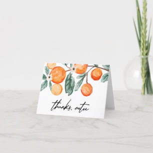 Cutie Orange Thank You Card
