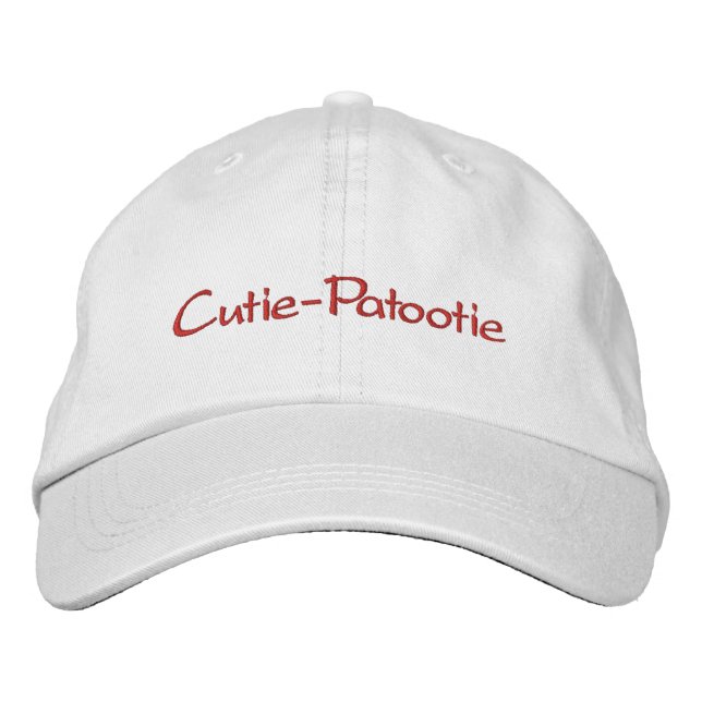 Cutie-Patootie Embroidered Hat (Front)