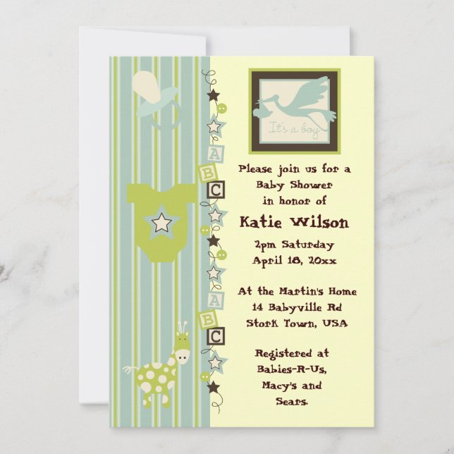 Cutie Patootie Invitation (Front)
