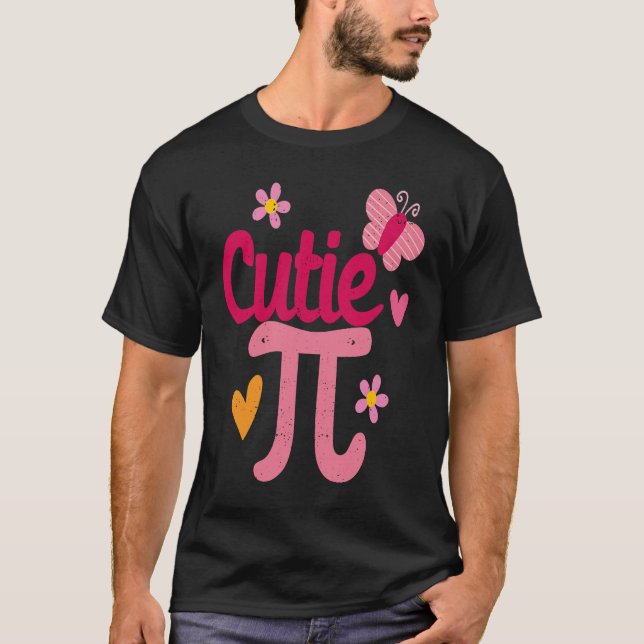 Cutie Pi Day  Cute Nerd Geek Pretty Math Butterfly T-Shirt (Front)