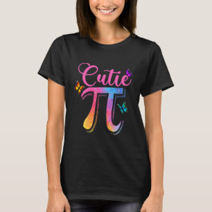 Cutie Pi Day Symbol Retro Colour Butterfly Pi 3.14 T-Shirt