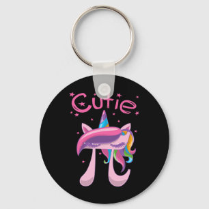 Cutie Pi Day Unicorn Girls Key Ring