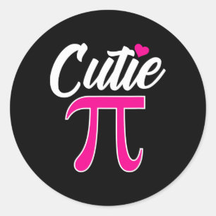 Cutie Pi Funny Pi Day Co.  Classic Round Sticker