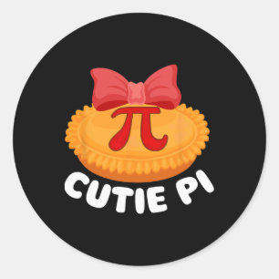Cutie Pi - Pi Day Math Lover Science Pi Symbol Classic Round Sticker