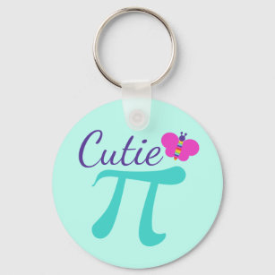 Cutie Pi Symbol Math Pun Key Ring