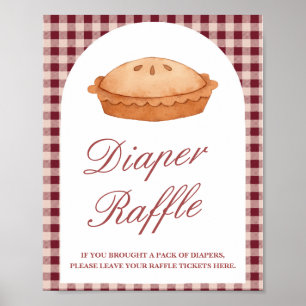 Cutie Pie Baby Shower Diaper Raffle Sign