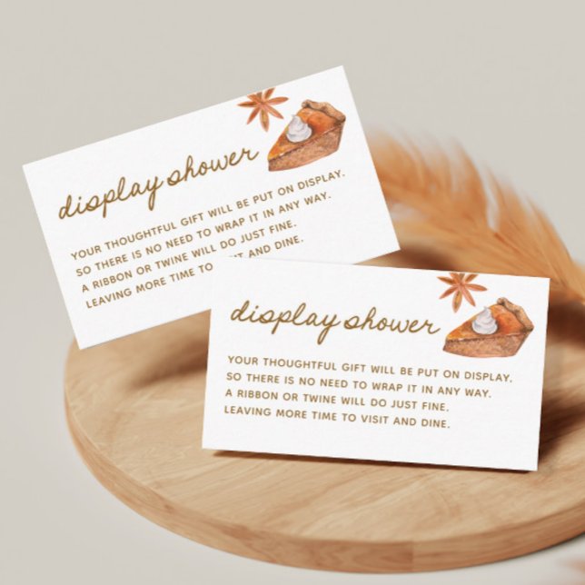 Cutie Pie Baby Shower Display Shower  Enclosure Card (Creator Uploaded)