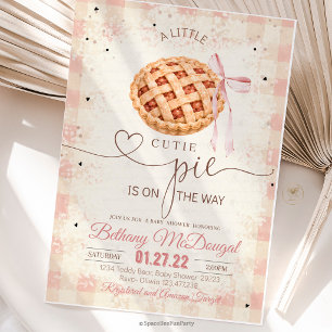 Cutie Pie Baby Shower Fall Thanksgiving Invitation