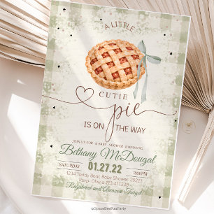 Cutie Pie Baby Shower Fall Thanksgiving Invitation