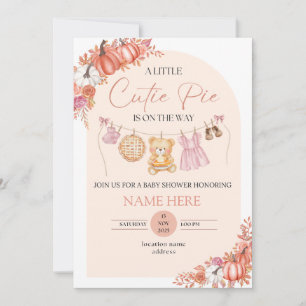 Cutie Pie Baby Shower Invites