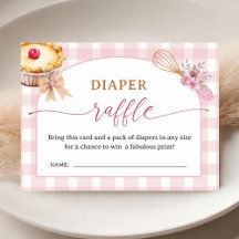Cutie Pie Baby Shower Pink Diaper Raffle Enclosure