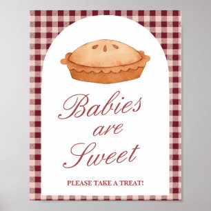Cutie Pie Baby Shower Sweet Treat Favour Sign
