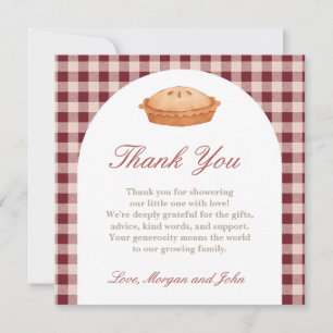 Cutie Pie Baby Shower Thank You Card