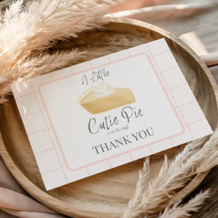Cutie Pie Baby Shower Thank You Card – Fall-Themed