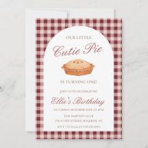 Cutie Pie Birthday Invitation