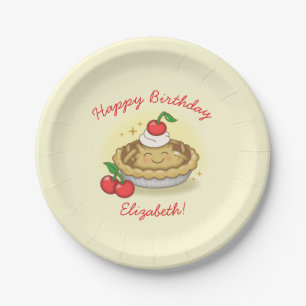 Cutie Pie Birthday Party Kids Cherry Paper Plate