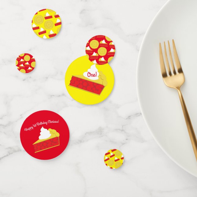 Cutie Pie Cherry 1st Birthday Party Theme Confetti (Group)