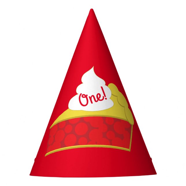 Cutie Pie Cherry 1st Birthday Party Theme Party Hat (Front)