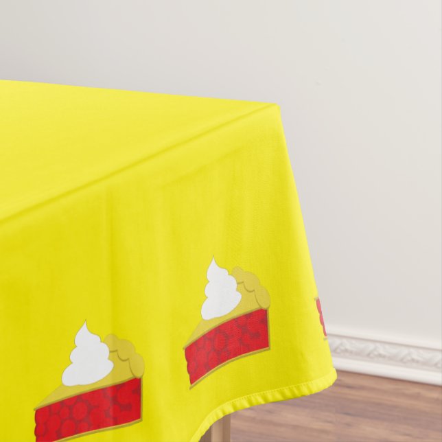 Cutie Pie Cherry 1st Birthday Party Theme Tablecloth (In Situ)
