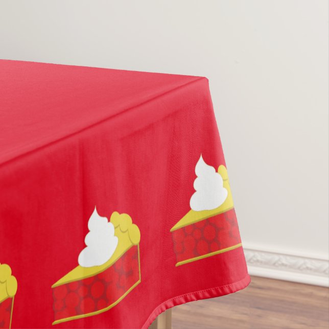 Cutie Pie Cherry 1st Birthday Party Theme Tablecloth (In Situ)
