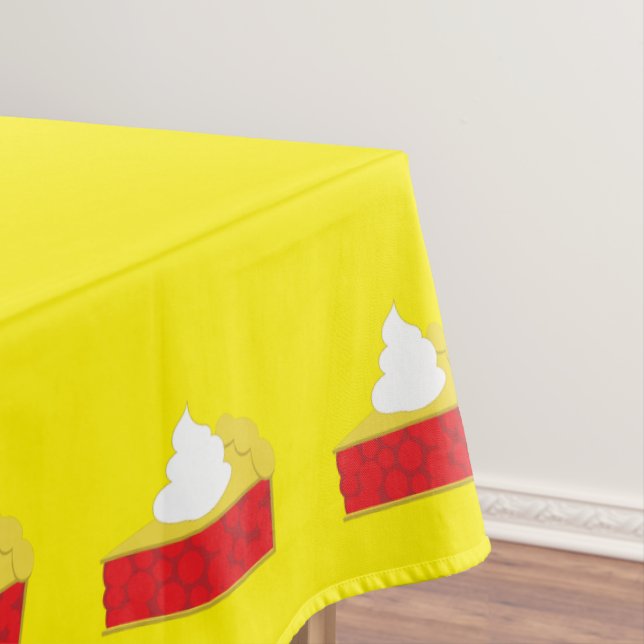 Cutie Pie Cherry Birthday Party Tablecloth (In Situ)