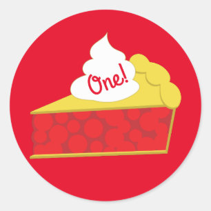 Cutie Pie Cherry Kid's Birthday Party Classic Round Sticker