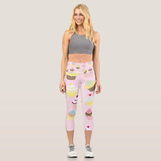 Cutie Pie Cupcakes Capri Leggings