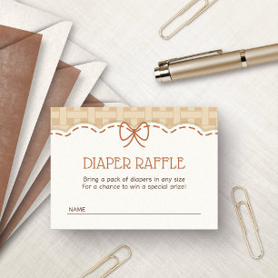 Cutie Pie Diaper Raffle Enclosure Card