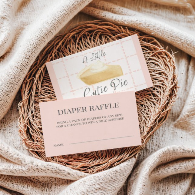 Cutie Pie Diaper Raffle Ticket – Fall Baby Shower  Enclosure Card (Creator Uploaded)