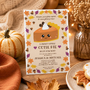Cutie Pie Fall Baby Shower Invitation