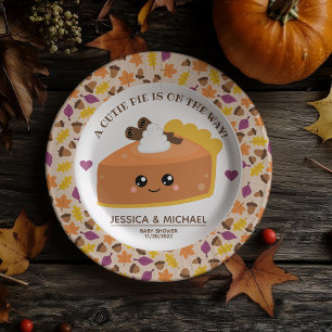 Cutie Pie Fall Baby Shower Paper Plate