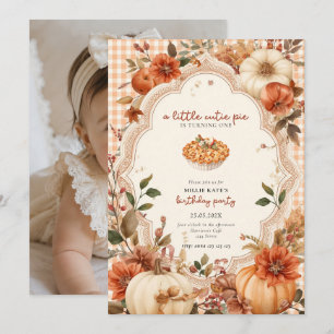 Cutie Pie First Birthday Invitation