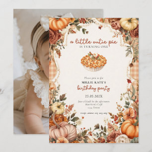 Cutie Pie First Birthday Invitation