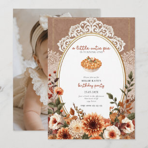 Cutie Pie First Birthday Invitation