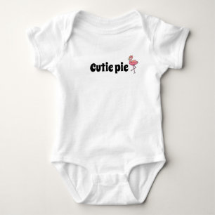 Cutie pie flamingo baby bodysuit