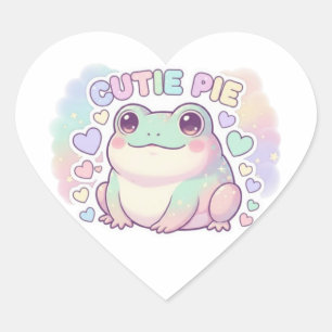 Cutie Pie Frog Sticker Cute Sparkle Frog Kawaii Ae