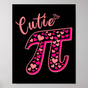 Cutie Pie Funny Pi Day Symbol Cute Math Womens Tod Poster