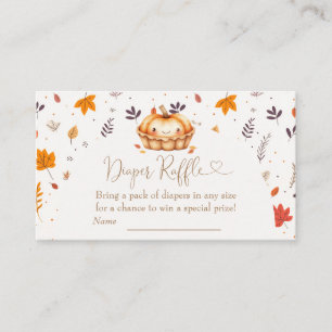 Cutie Pie Gender Neutral Diaper Raffle Enclosure Card