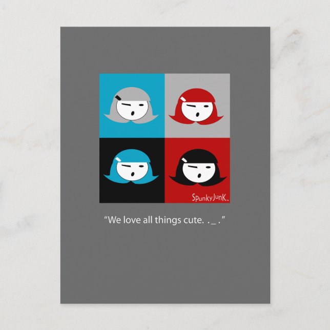 Cutie Pie Girls Postcard (Front)