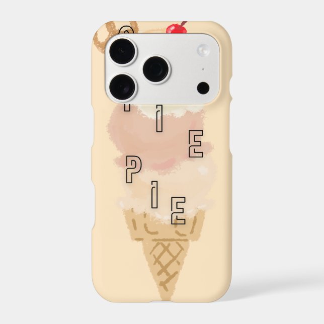 Cutie Pie - Ice cream cone Phone case (Back)