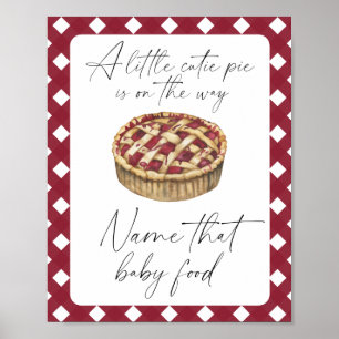Cutie pie - name that baby food poster