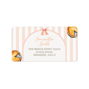 Cutie Pie Orange Gingham 1st Birthday Address Label