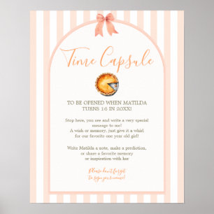 Cutie Pie Orange Gingham Time Capsule Poster