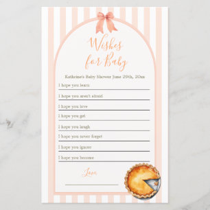 Cutie Pie Orange Gingham Wishes for Baby