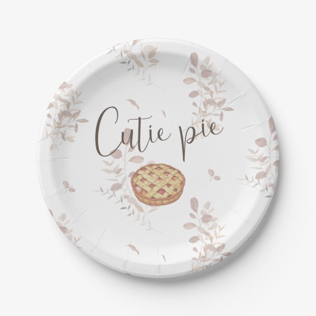 Cutie Pie Paper Plate (Front)