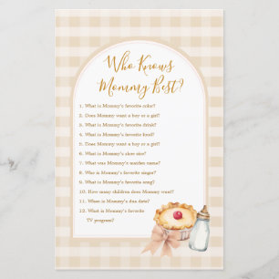 Cutie Pie Pastel Gingham Who Knows Mommy Best Game