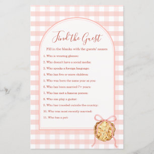 Cutie Pie Pastel Pink Gingham Fall Find The Guest