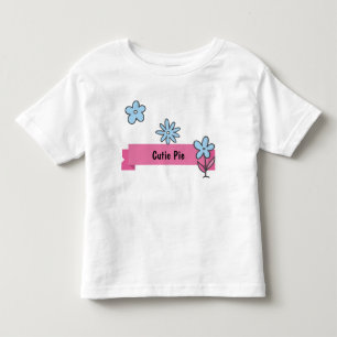 Cutie Pie Personalised Cartoon Flowers Toddler T-Shirt
